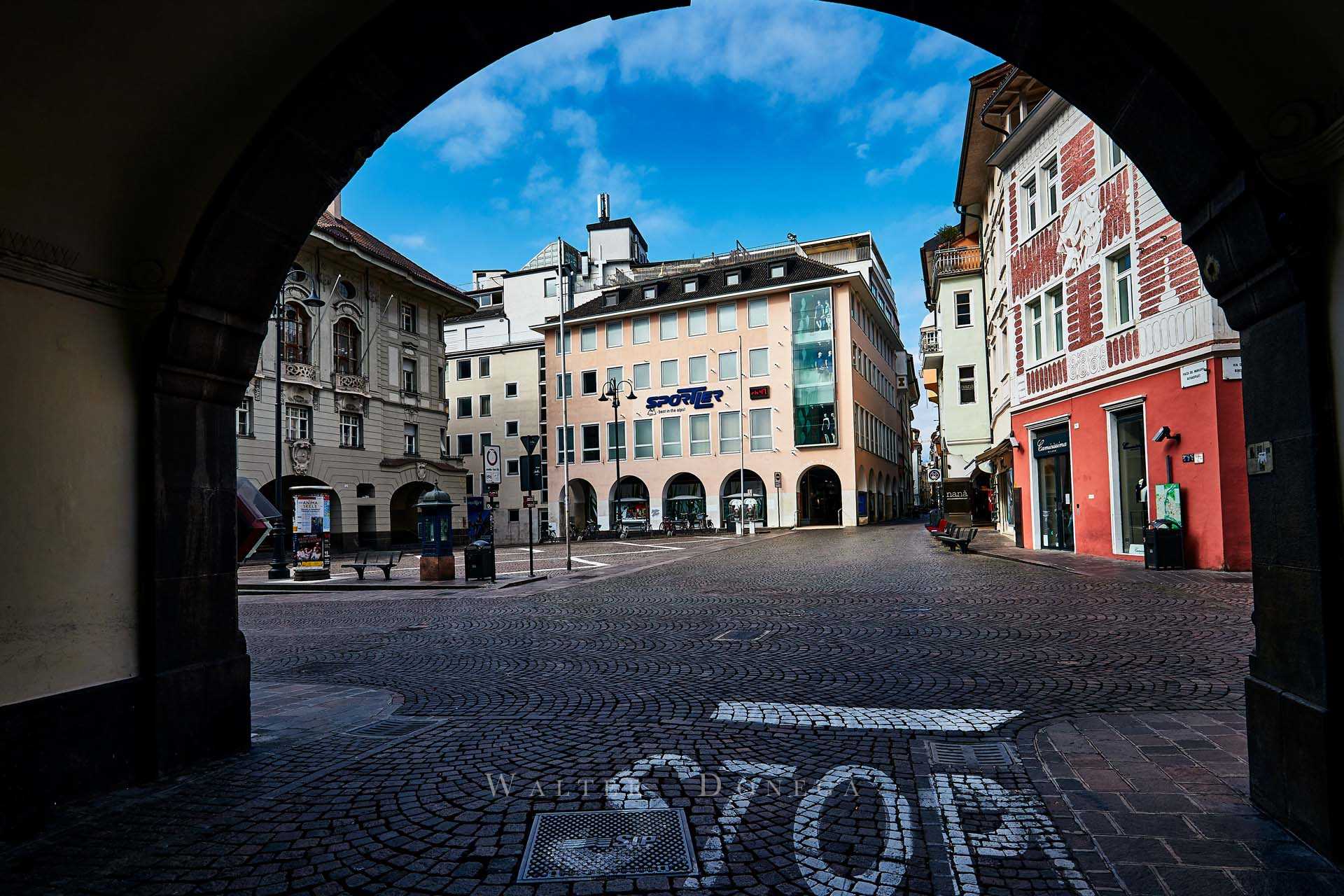 Bolzano deserta in quarantena